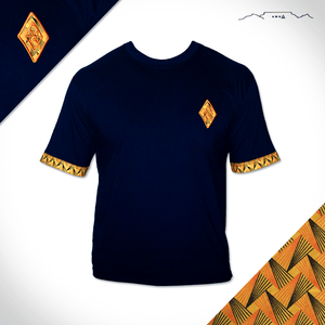  T Shirt Sun navy shweshwe