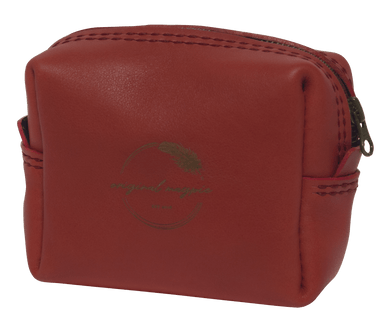 Red leather bag shweshwe