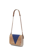 clutch bag blue shweshwe cork